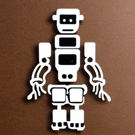 cybernetic robot die cut sticker splat