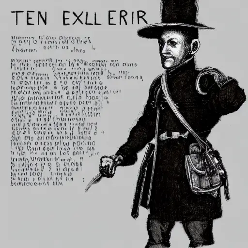 an explorer in the style of ten hun