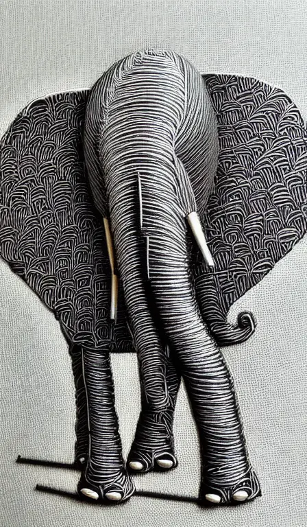 wire art of an elephant
